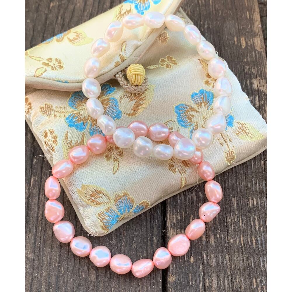 Honora Baroque Pearl Stretch Bracelets, Set of Two